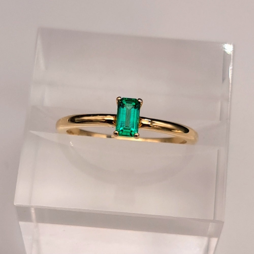 Natural Panjshir Valley Emerald Ring 10K Gold SIZE 7